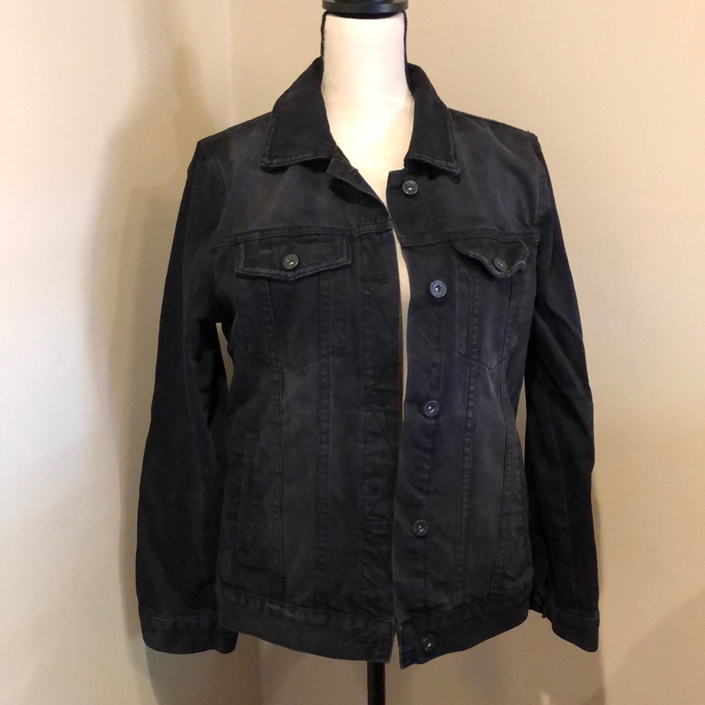 Womens black denim jacket